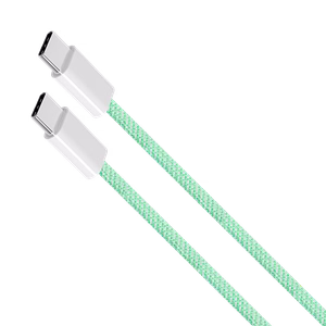 Krüger&Matz Basic USB-C–USB-C kaabel, 100 W, 1,5 m, roheline