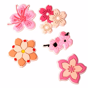 3D наклейки Pink blossom набор 5шт.