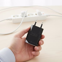 Phone laadija Forcell F-Energy Ultra Slim GaN III USB C PD QC4.0 3A 25W B125101-E must