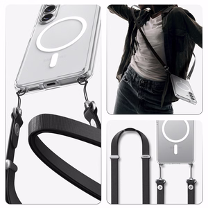Spigen Ultra Hybrid Mag MagSafe ümbris Samsung Galaxy S26 Plus jaoks läbipaistev ja valge