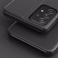 Eco Leather View Case elegantne ümbris koos klapiga ja stendi funktsiooniga Samsung Galaxy A73 punane