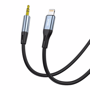VFAN L05 Lightning–3,5 mm mini jack AUX-kaabel, 1 m, hall