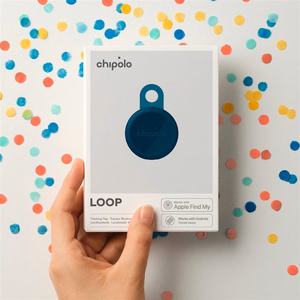 Chipolo LOOP – laetav Bluetooth-jälgimisseade silikoonrihmaga iOS-i ja Androidi jaoks, tumesinine