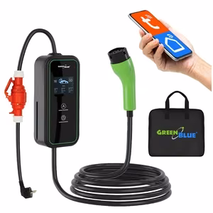 GreenBlue kaasaskantav EV/PHEV-laadija, Type 2, kaabli pikkus 6,8 m, IP65, 11 kW, 220–380 V AC, 50/60 Hz, 16 A, 3-faasiline, GB1100