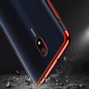Selge värvi Case Gel TPU Electroplating raam Cover for Xiaomi Redmi 8A must