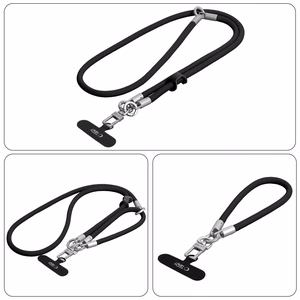 Tech-Protect C10S Rope Phone Lanyard - Black and Titanium