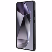 Mercedes Leather Curved Stitches Ümbris jaoks Samsung Galaxy S25 Ultra - must