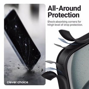 Crong Hybrid Frost MAG Cover MagSafe ümbris seadmele iPhone Air, must