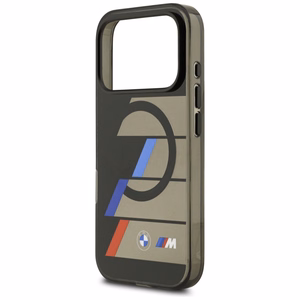 BMW M IML Metal Buttons Tricolor Lines MagSafe Ümbris jaoks iPhone 17 Pro Max - must