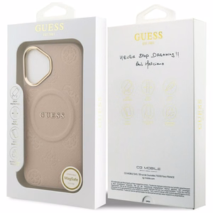 GUESS ümbris jaoks IPHONE 17 compatible with MagSafe GUHMP17SPSAMSECP (PU W/ Peony Hot Stamp) roosa