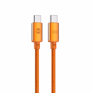 Forever Saffron kaabel USB-C - USB-C 1,0 m 60W oranž