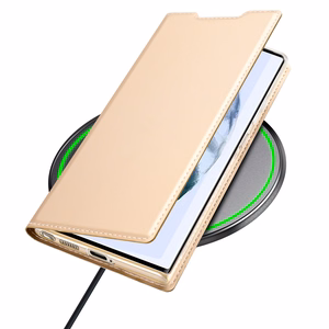 Чехол-книжка Dux Ducis Skin Pro для Samsung Galaxy S22 Ultra золотой