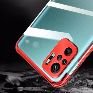 Selge värviga ümbris geel TPU galvaaniline raam kate Xiaomi Redmi Note 10 5G / Poco M3 Pro sinine