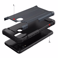 Hybrid Armor ümbris jaoks Realme 10 5G / Realme 9i 5G armored hybrid ümbris must