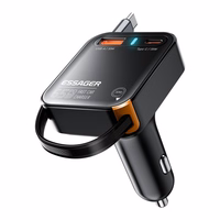 Autolaadija Essager "Yttrium" must 65W (integreeritud Type-C kaabel)