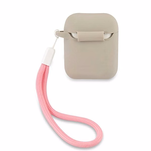 Guess GUACA2LSVSGP AirPods чехол серо-розовый/серо-розовый Silicone Vintage