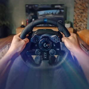 Logitech G G923 võidusõidurool ja pedaalid PS5, PS4 ja PC jaoks