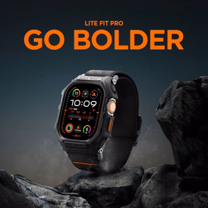 Spigen Lite Fit Pro Ümbris with Strap jaoks Apple Watch Ultra 1 / 2 (49mm) - Matte must