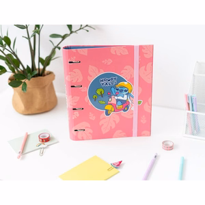 Disney Stitch A4 kaust 4 rõnga ja kummipaelaga