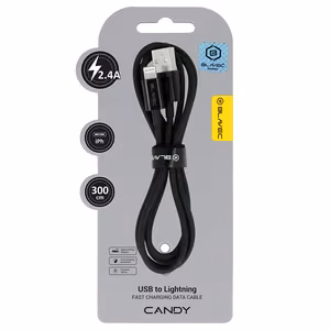 Blavec Kaabel Candy braided - USB to Lightning - 2,4A 3 metres Apple CarPlay (CCA-UL24B30) must