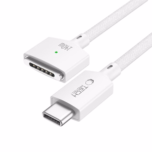 Tech-Protect MMC01 Ultraboost USB-C / MagSafe 3 140W 300cm kaabel mudelile MacBook, valge