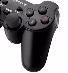 Esperanza EGG108K mängukontroller must USB 2.0 Gamepad analoog / digitaal PC, Playstation 3