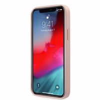 Guess GUHCP12LRSAVSRG iPhone 12 Pro Max 6.7" roosa/roosa kõvakott Saffiano Vintage Script