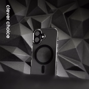 Crong Clear MAG Pro MagSafe ümbris seadmele iPhone 15, must
