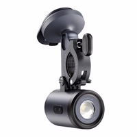 Baseus PrimeTrip 2-in-1 jalgrattakinnitus, telefonihoidja + taskulamp (must)