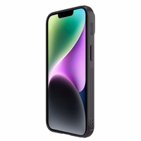 Nillkin sünteetilisest kiust S ümbris iPhone 14 ümbris koos kaamerakattega, must