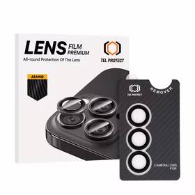Tempered glass Tel Protect 3D Lens Aramid Series on camera jaoks Samsung Galaxy S25 Plus (lens 3 pieces)
