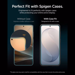 Spigen Glas.tR EZ Fit Pro AC 2 karastatud klaasi komplekt mudelile Samsung Galaxy S26 FE