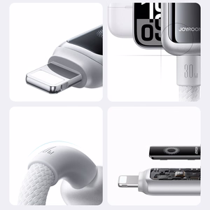 USB-kaabel Joyroom S-A55 USB-C Lightning 30W 1.2m valge