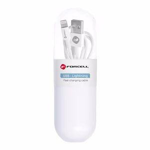 Kaabel USB A to Lightning Forcell F-Energy 1A Tube 1 m C316 valge