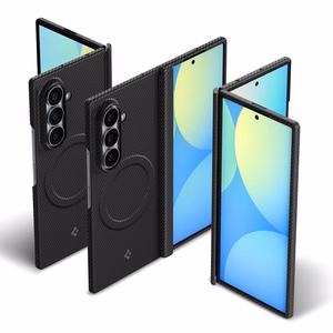Spigen AirSkin Aramid MagFit MagSafe ümbris mudelile Samsung Galaxy Z Fold 8 Ultra – must