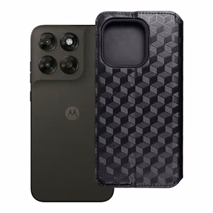 Чехол-книжка Motorola G67 / G77 Cubic Book, черный