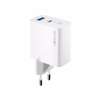 Forever TC-06-20AC PD QC laadija 1x USB-C 1x USB 20W valge