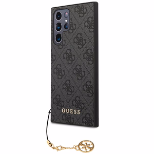 Guess 4G Charms Collection ümbris jaoks Samsung Galaxy S24 Ultra - must