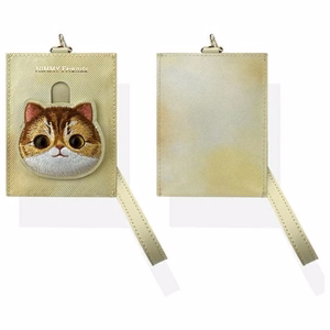 Nimmy Big Eyed Pet 2.0 Cat Wallet Card Holder - Beige