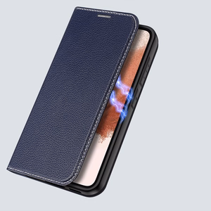 Dux Ducis Skin X2 чехол Samsung Galaxy S23+ флип-чехол кошелёк подставка синий