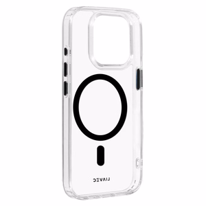 Liavec Glossy Magsafe прозрачный Чехол для Iphone 15 Pro Max чёрный