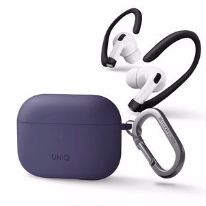 Чехол Uniq Nexo для AirPods Pro 2 + заушные крепления — фиолетовый