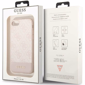 Guess GUHCI8G4GLPI iPhone 7/8/SE 2020/ 2022 roosa/roosa hard ümbris 4G Stripe Collection