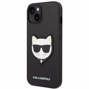 Karl Lagerfeld Saffiano Choupette peaümbruse ümbris iPhone 14 Plus'ile - must