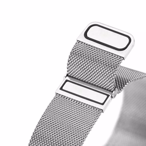 DUX DUCIS strap MILANESE stainless steel magnetic 20 mm silver
