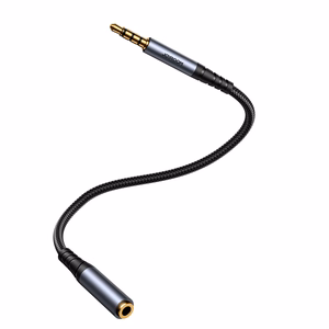 Joyroom stereo audio kaabel AUX 3.5 mm mini jack (male) - mini jack (female) 1.2 m must (SY-A09)