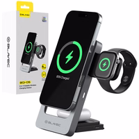 Blavec induktsioonlaadija BQI-05 Qi 15W magnetiline Magsafe 3 in 1 UniCharge (BQI05-QIMS) hõbedane