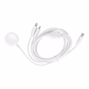 Kaabel 3in1 Type C to 2 x Lightning / Apple Watch 3W 2A C3168 1,2 m valge
