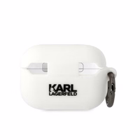 Karl Lagerfeld KLAP2RUNIKH AirPods Pro 2 cover valge/valge Silicone Karl Head 3D