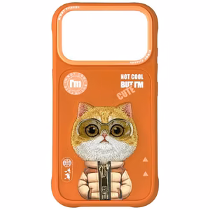 Чехол Nimmy Cool&Cute 2.0 Cat для iPhone 17 Pro - оранжевый